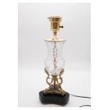 Crystal and Brass Table Lamp