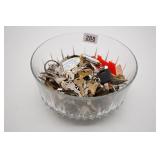 Glass Bowl w/Various Types of Keys