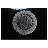 Lemode Sterling Silver Monogrammed Pin