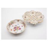 Dresden Style Reticulated Bowl & Platter