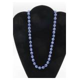 Chinese Blue & White Porcelain Bead Necklace