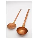 Pair of Hammered Copper Ladles