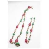 Gemstone Bead Necklace As Is