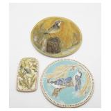 (3) Bird Tiles by Marci Freeman