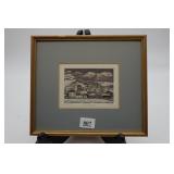 European Village Print Signed