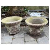 (2) Large Concrete Planters