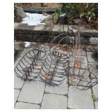 Wire Flower Baskets and Shepherd Hooks