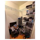 Closet Lot ~ Electronics, Printer, Stereo, CD's, G