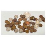 1971 Ike Dollar, Wheat Pennies & 1940's & 1950's