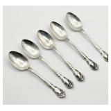 Chateau Rose by Alvin Sterling Silver Spoons (5)