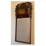 Chippendale Style Wood Framed Mirror w/