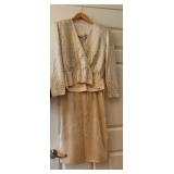St. John Wool Two Piece Skirt Set in a Neutral