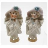 (2) Antique Pin Cushion Half Dolls from Japan