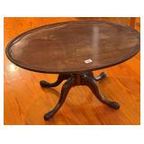 Antique Mahogany Claw Foot Coffee Table By