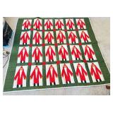 Green & Red Vintage Santa Quilt
