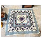 Blue & White Starburst Quilt