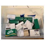 Container of Bar Soap Dove, Irish Spring & Etc.