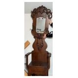 Antique Oak Hall Tree