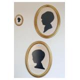 Collection of Framed Silhouette Portraits