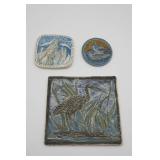 (3) Assorted Ceramic Tiles by Marci Freeman