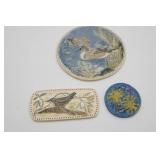 (3) Assorted Ceramic Tiles by Marci Freeman