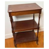 Antique Victorian Mahogany Three Tier Serving