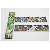 (2) Blue Sea Life Tiles and (1) Frog Tile