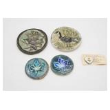 (4) Ceramic Tiles by Marci Freeman