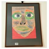 Crayon Drawing of Face
