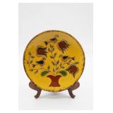 Pennsylvania German Style Redware Plate by