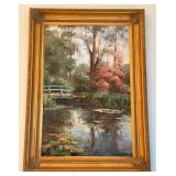 Bridge to Solitude Oil on Canvas signed Alan Cote