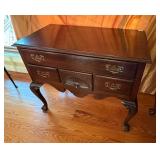 Ethan Allen Queen Anne Style Mahogany Lowboy