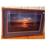 Photograph of Sunset over Water Scene