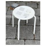 White Metal Stool