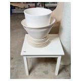 Table w/Planters and Etc.