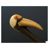 Hand Carved Wooden Walking Cane w/Pelican