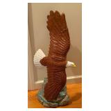 Cast Stone Painted Bald Eagle