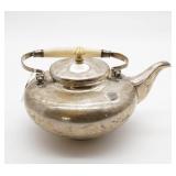 German Silver Plated Teapot w/Bone Handle