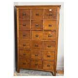 Oak Card Catalog Cabinet