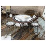 Outdoor Mosaic Bistro Table and Chair Set