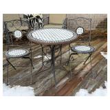 Outdoor Mosaic Bistro Table and Chair Set