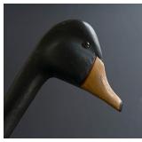 Hand Carved Wooden Walking Cane w/Black/