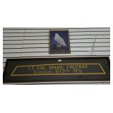 Lt Col Bruce Freeman Sign and Eagle Print