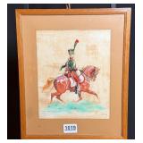 Eugene Pechaubes Signed Hand Colored Print