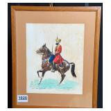 Eugene Pechaubes Signed Hand Colored Print