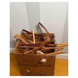 Box of Wooden Clothes Hangers