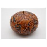 Hand Carved Peruvian Gourd