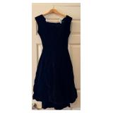 Black Velvet Dress and Black Velvet Pants by