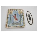 (2) Assorted Ceramic Tiles by Marci Freeman