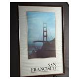 Framed San Francisco Bridge Print